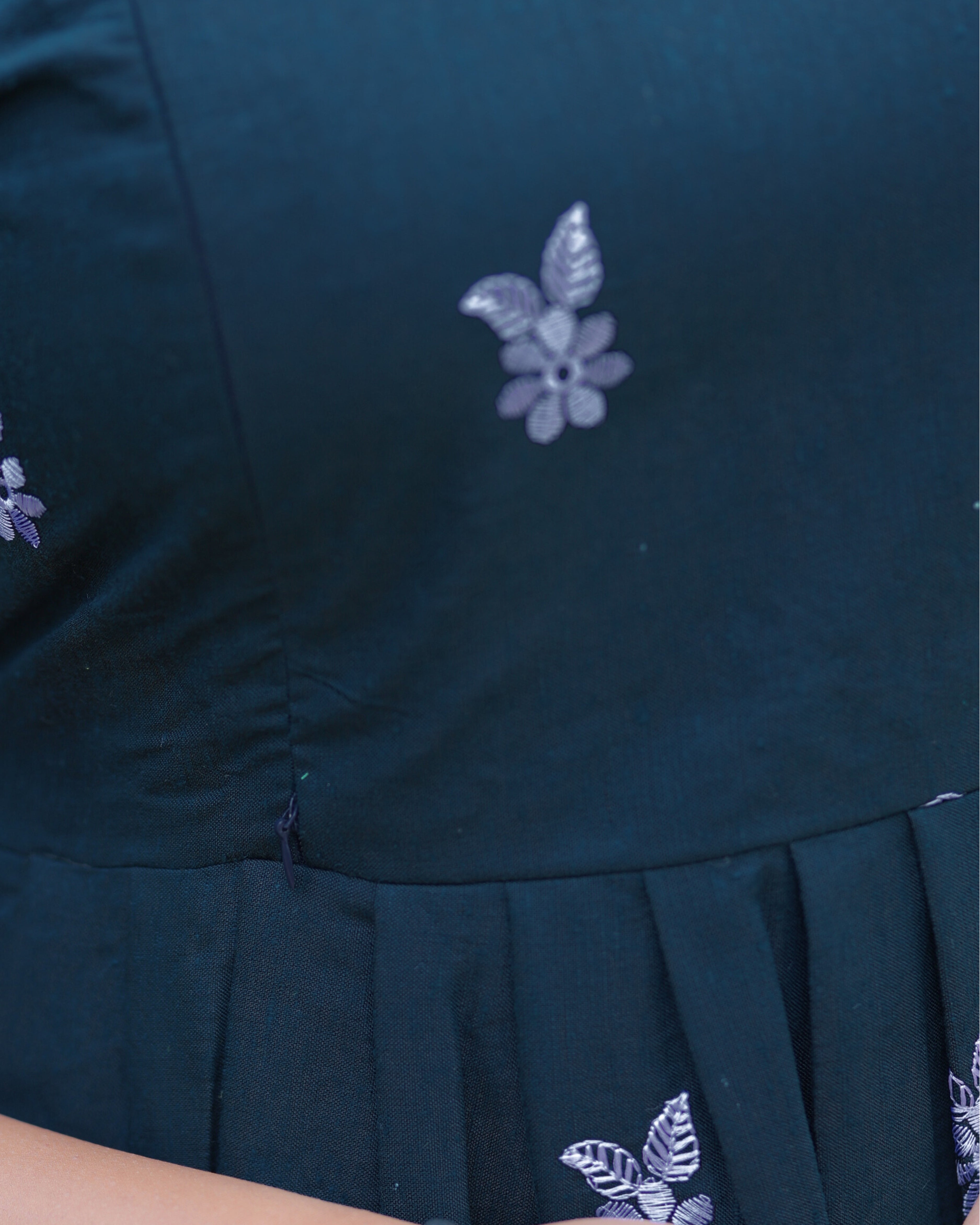 Teal Floret Maternity Maxi