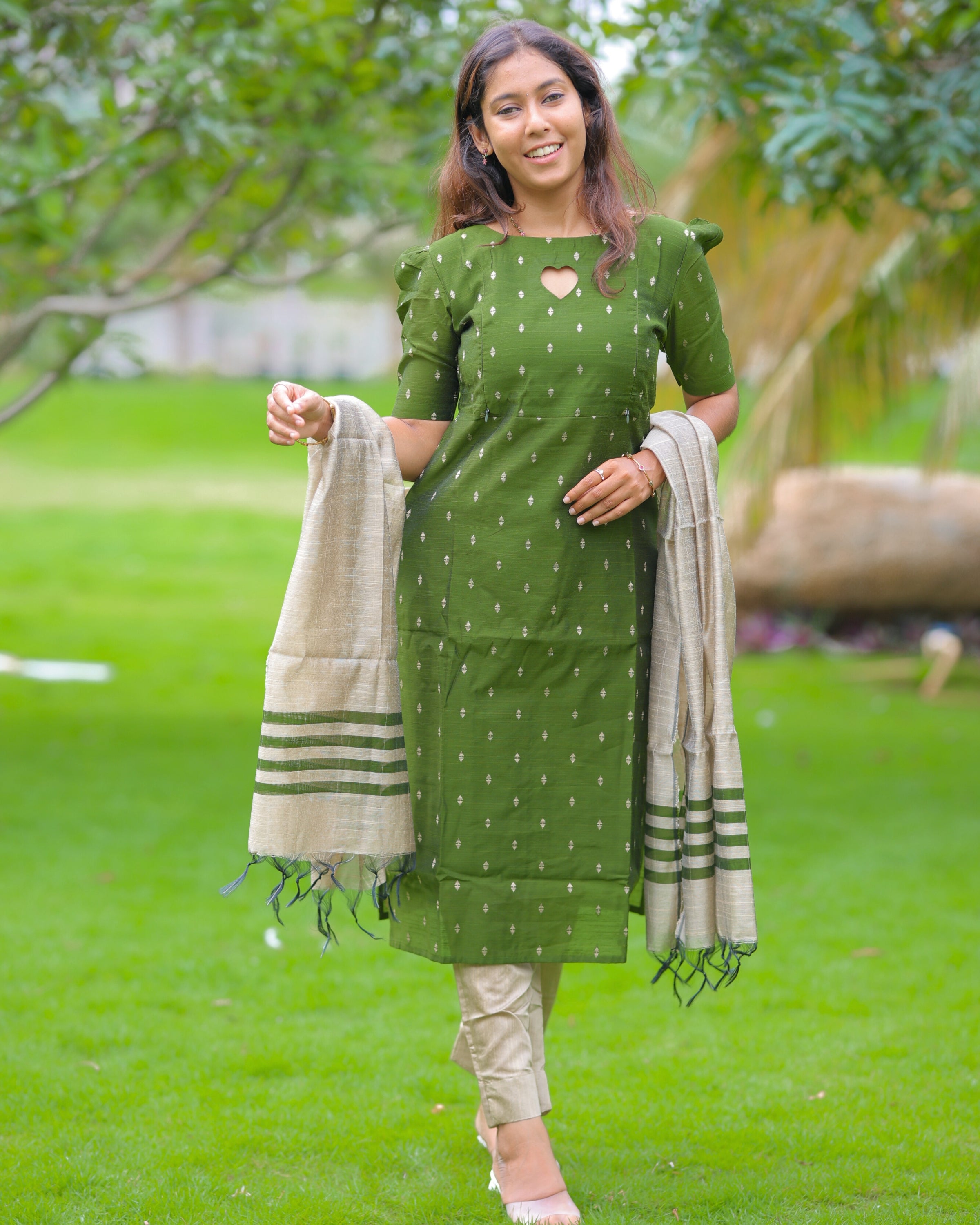 Olive_Kanmani Maternity Kurti Set