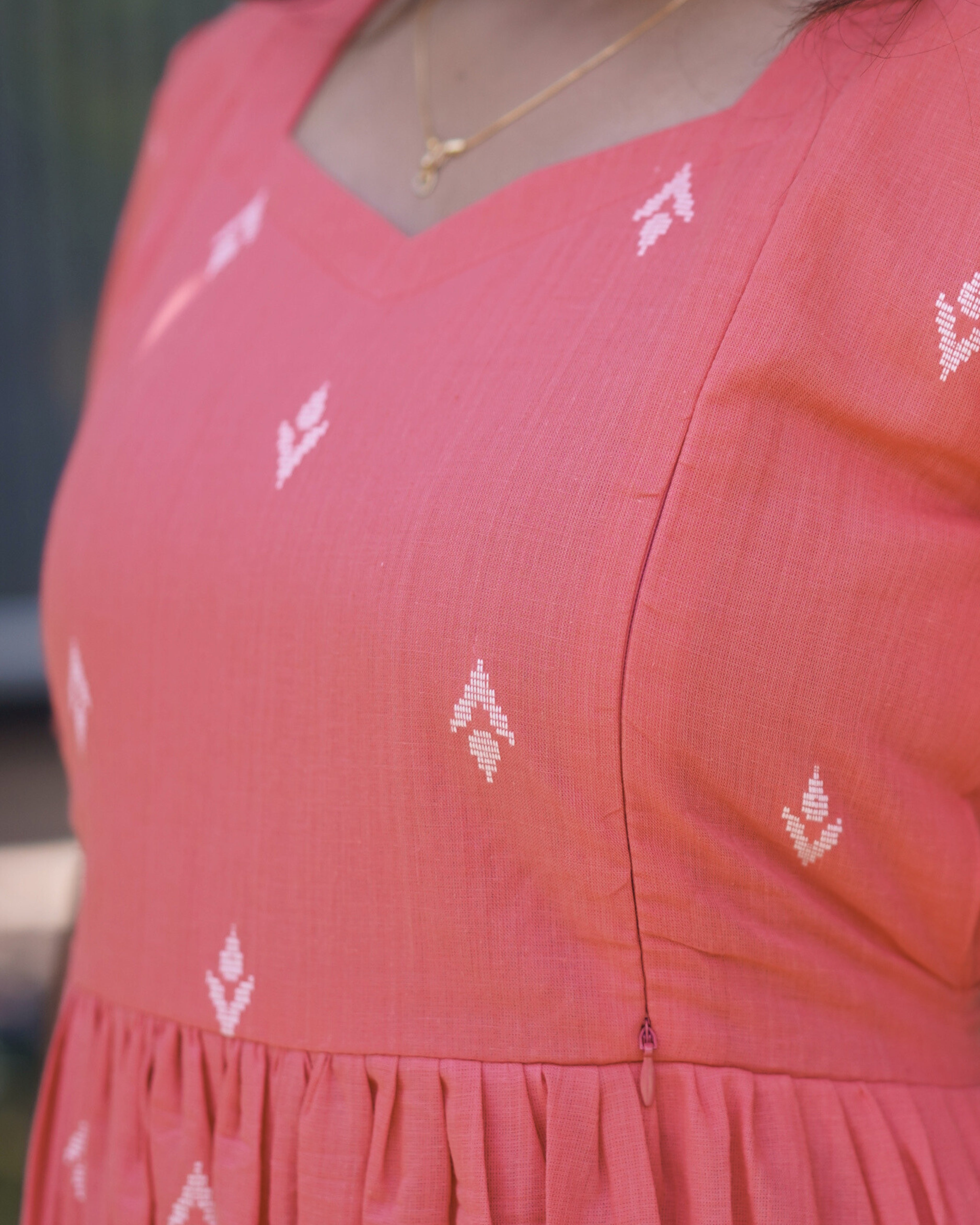 Peach Loom Maternity Maxi