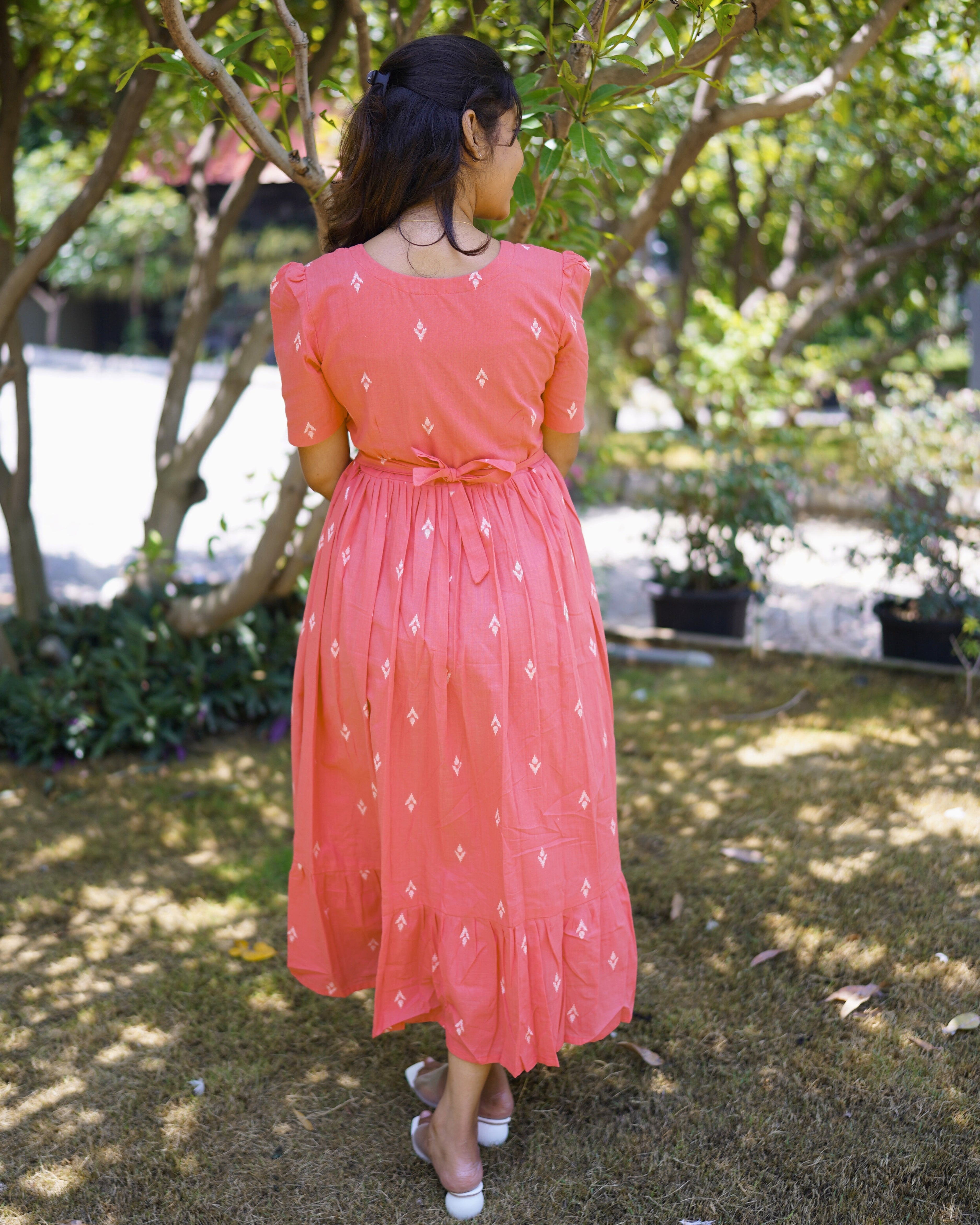 Peach Loom Maternity Maxi