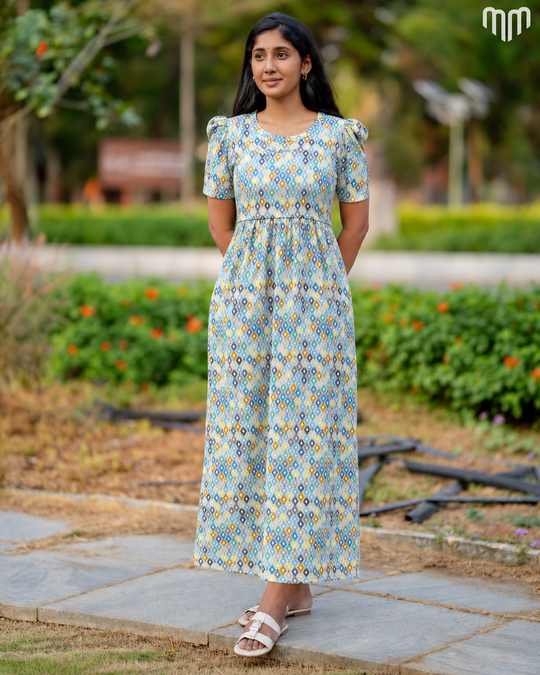 Pastel Diamond Zipless Maternity Loungewear – Full Length - product image 1 | MMWEAR