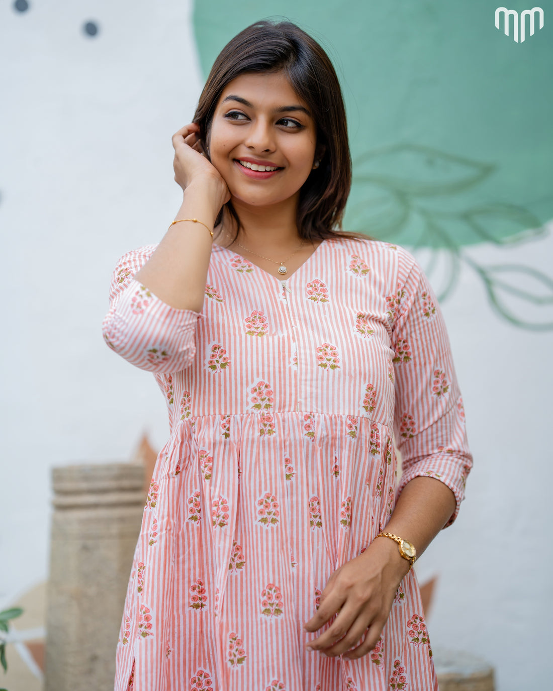 Chic Peach Maternity Peplum Co-ord Set