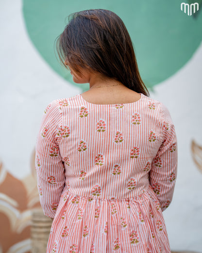 Chic Peach Maternity Peplum Co-ord Set