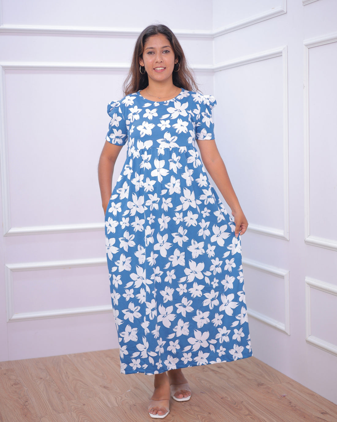 Fusion v2 | Casual Non-Maternity Loungewear - Puff Sleeve | Full Length