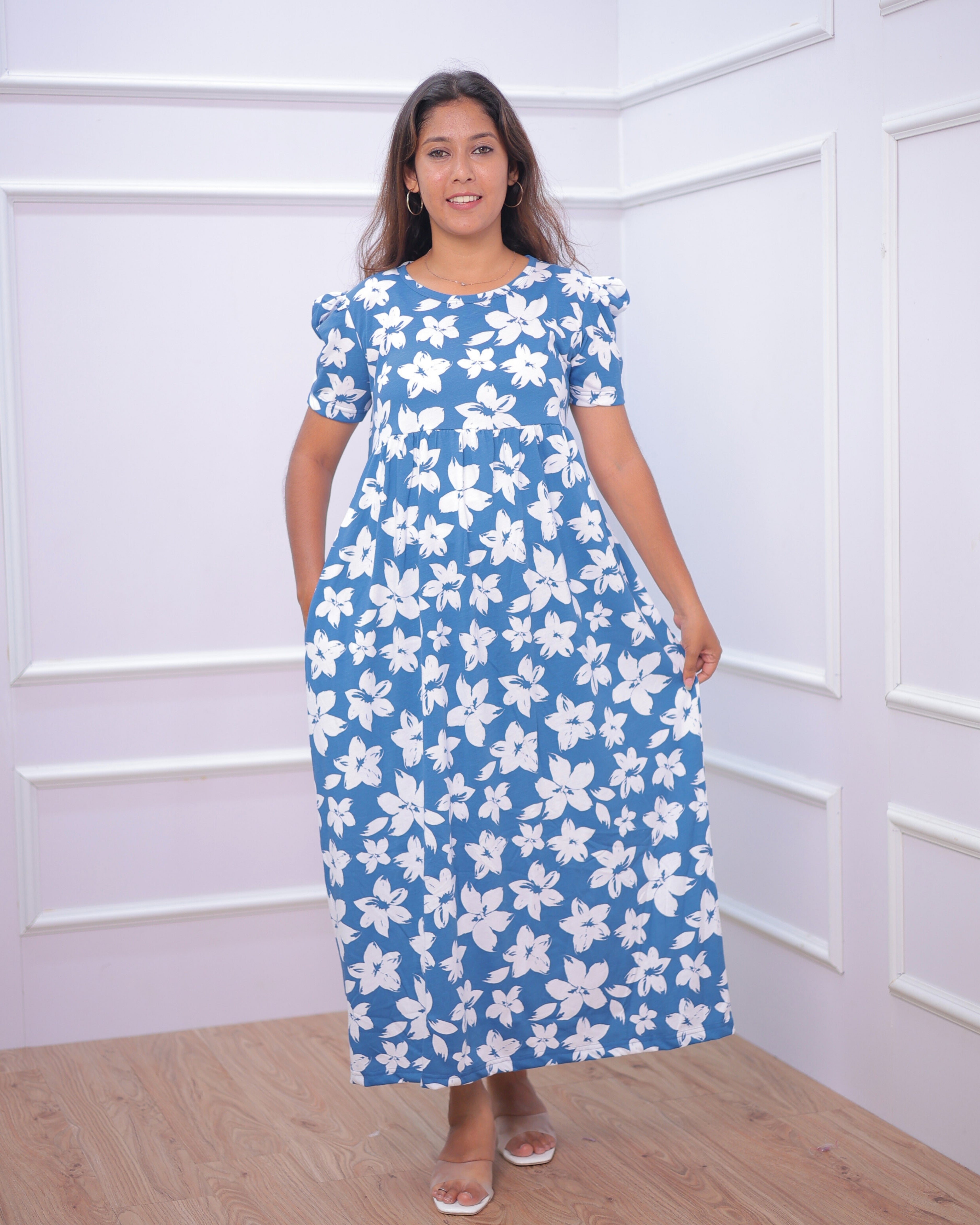 Fusion v2 | Casual Non-Maternity Loungewear - Puff Sleeve | Full Length