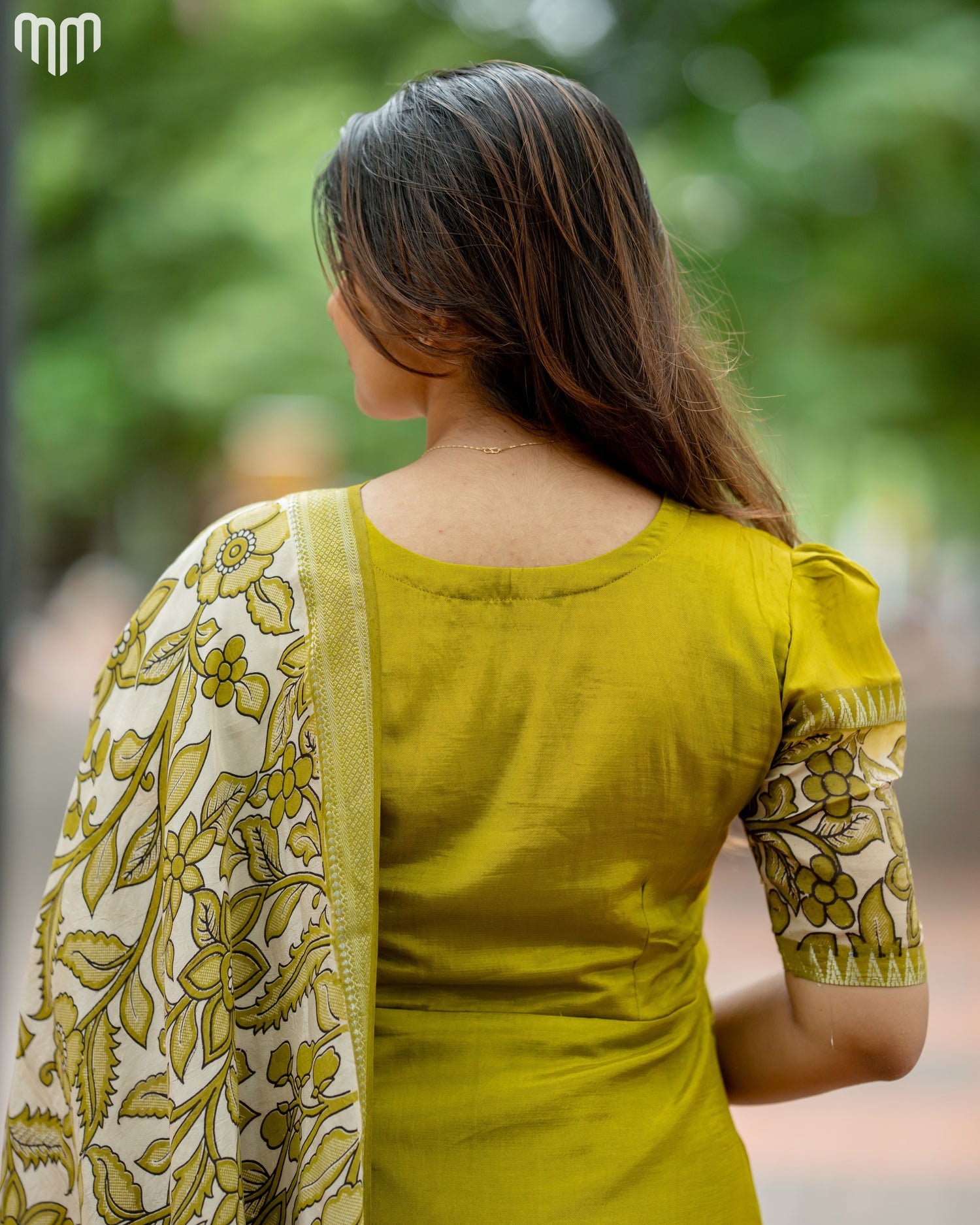 Mustard Chennuri Silk Maternity Kurti Set - Top &amp; Dupatta
