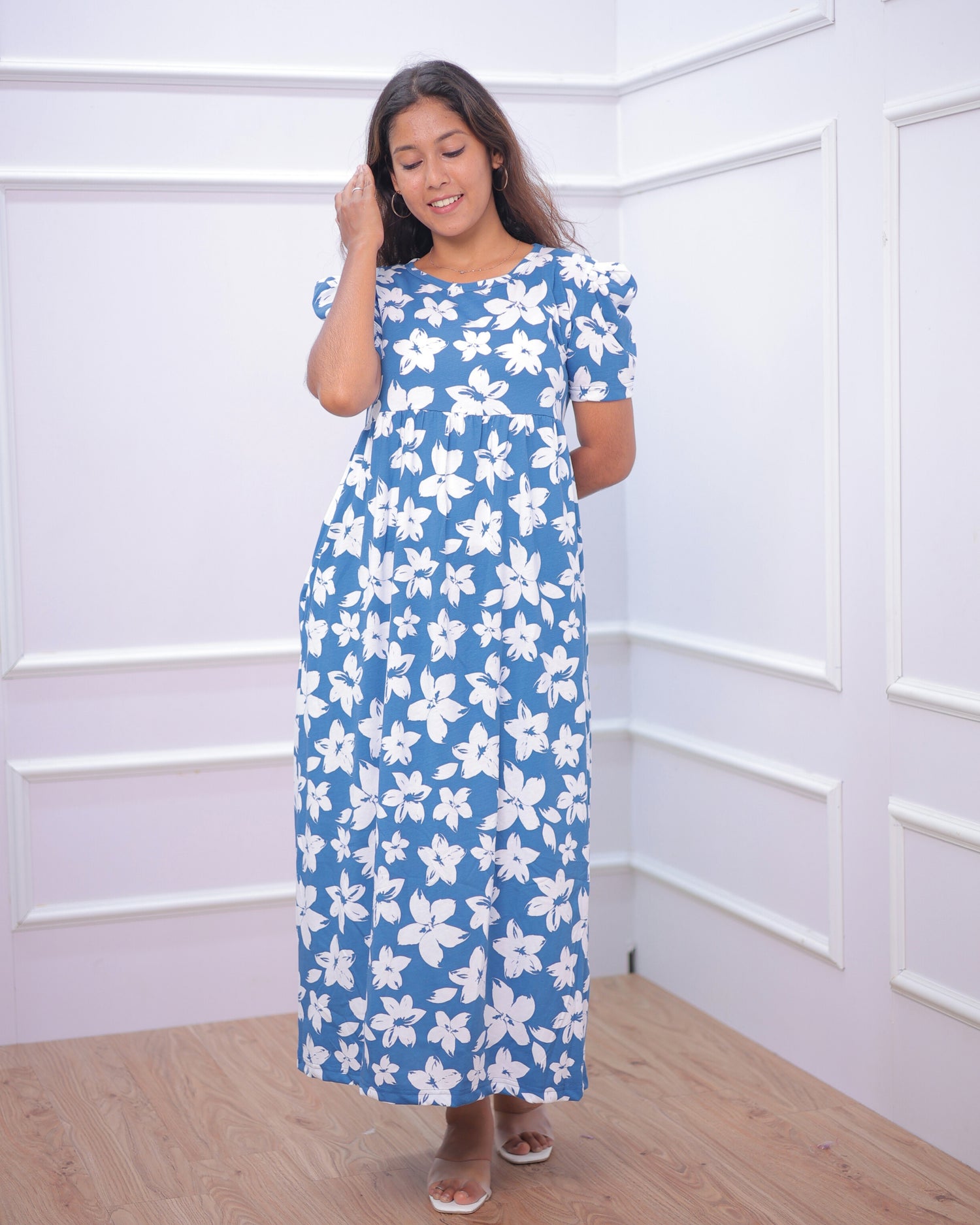Fusion v2 | Casual Non-Maternity Loungewear - Puff Sleeve | Full Length