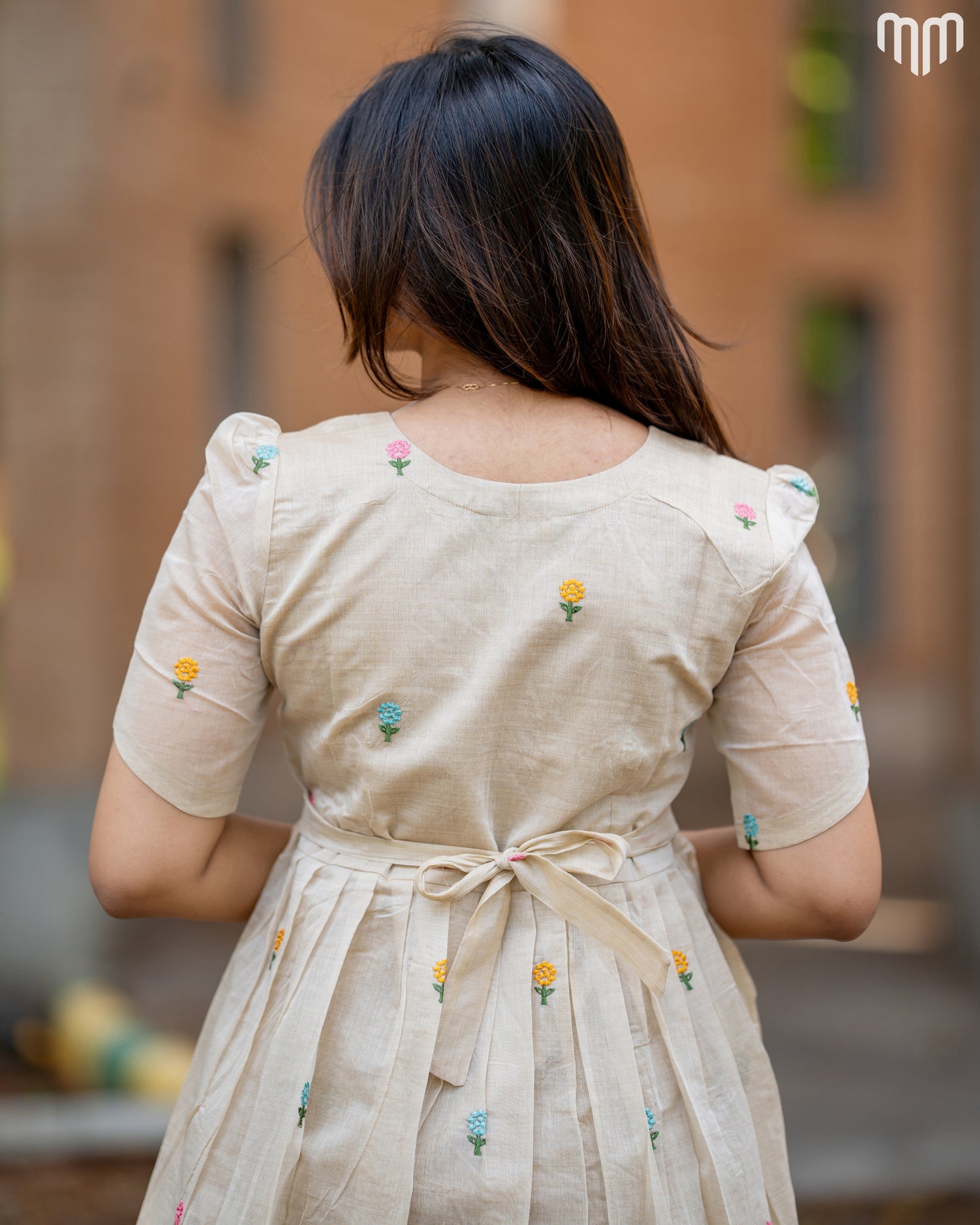 Chanderi silk Maternity Maxi