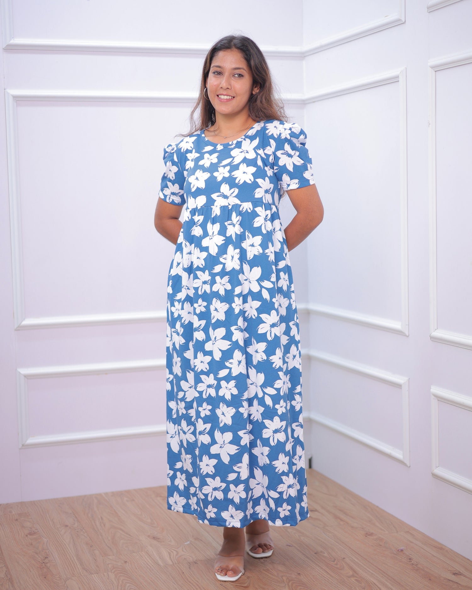 Fusion v2 | Casual Non-Maternity Loungewear - Puff Sleeve | Full Length