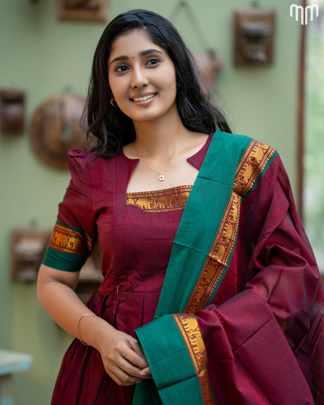 Narayanapet_V2 Maternity Maxi With Dupatta