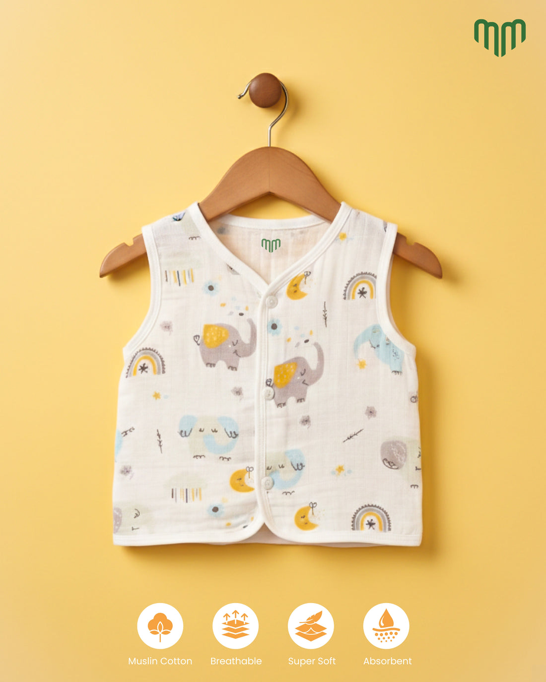 Little Elephant Muslin Jabla