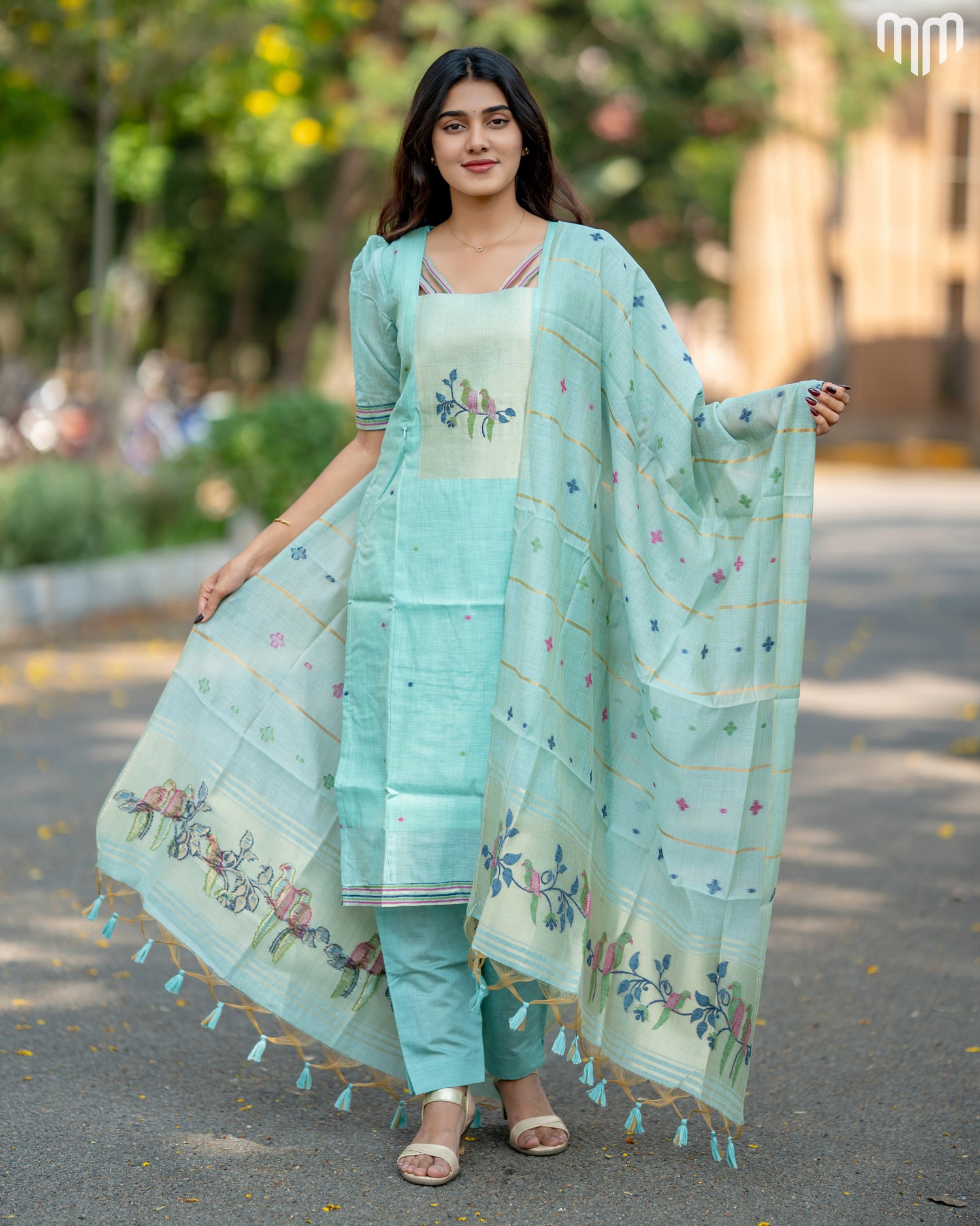 Blue-Iris Maternity Kurti Set