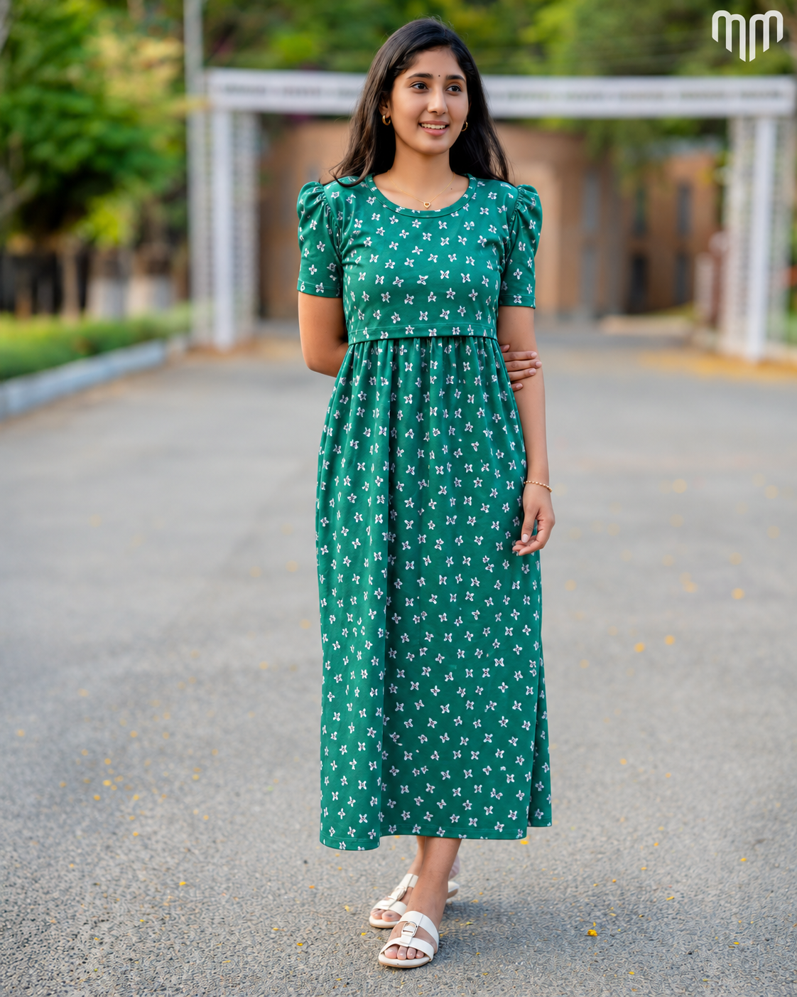 Emerald Butterfly Zipless Maternity Loungewear – Full Length