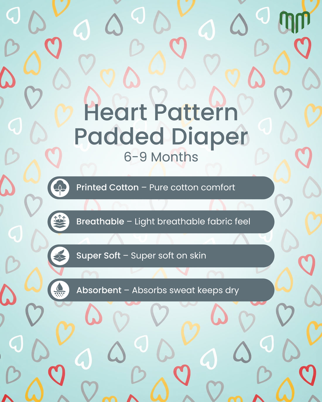 Little Heart Ultra Undies (Padded Underwear)