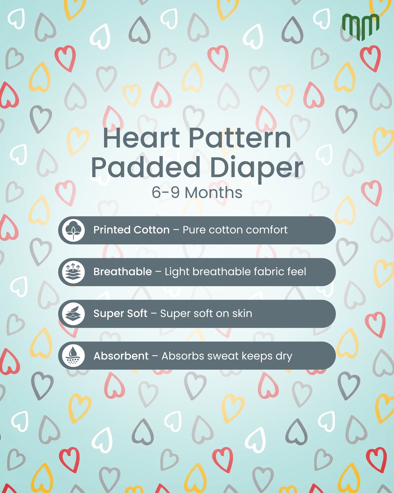 Little Heart Ultra Undies (Padded Underwear)