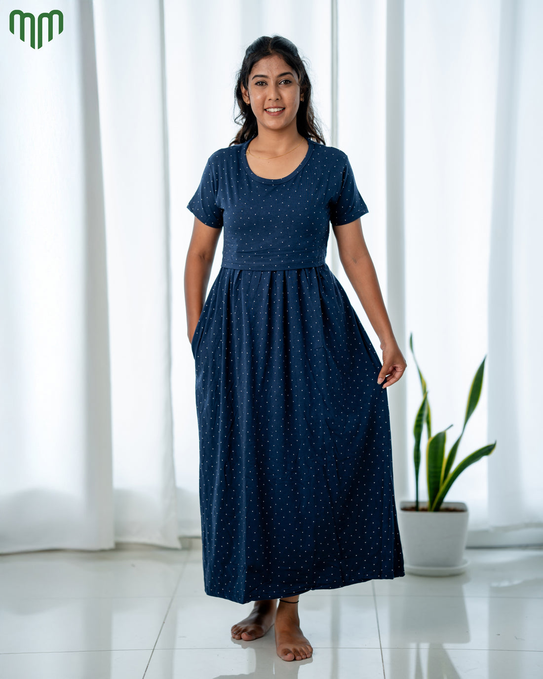 Tiny Dots Zipless Maternity Loungewear – Full Length
