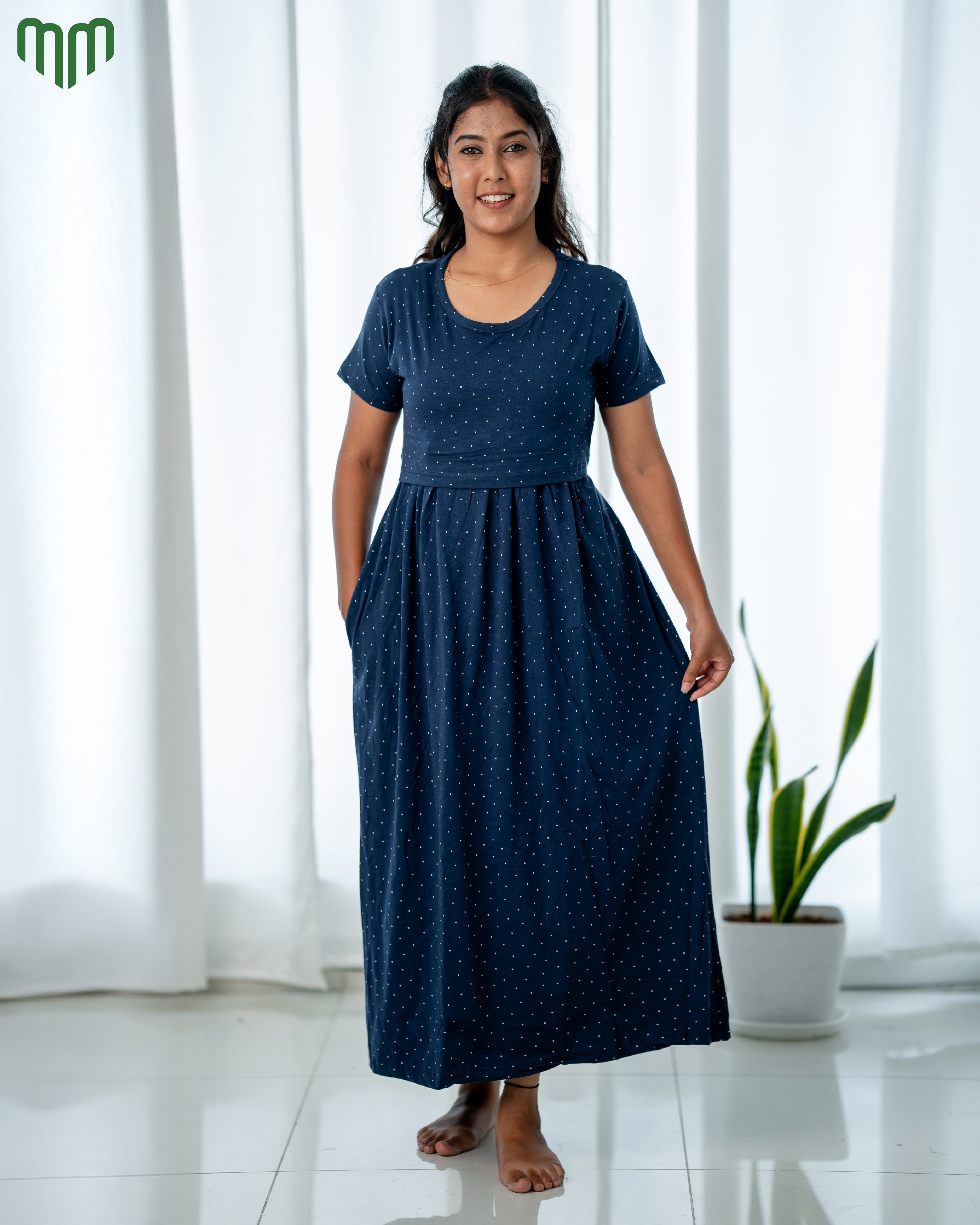 Tiny Dots Zipless Maternity Loungewear – Full Length