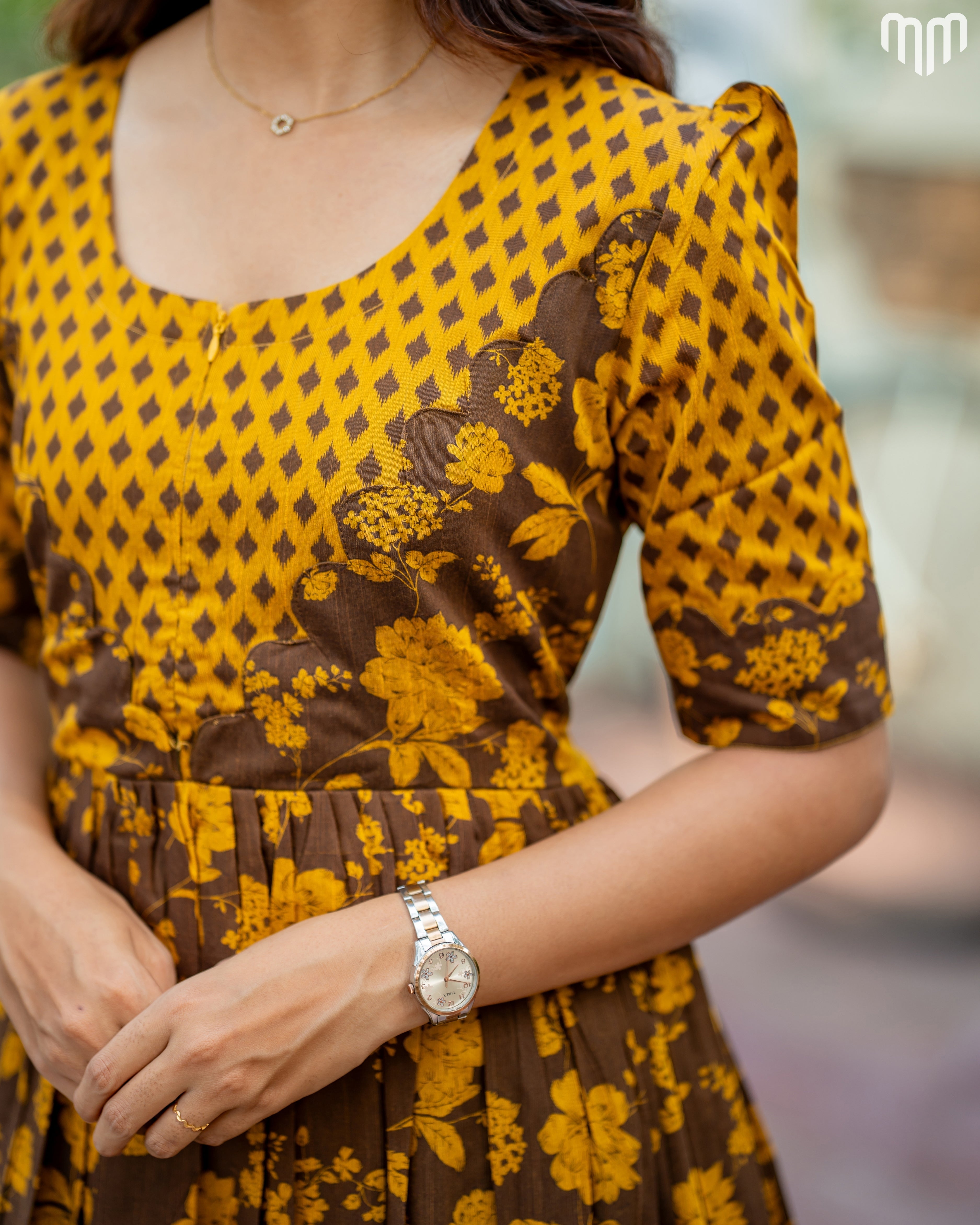 Iniya_Brown Maternity Maxi