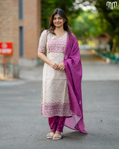 Jamdhani Silk_V1 Maternity Kurti Set