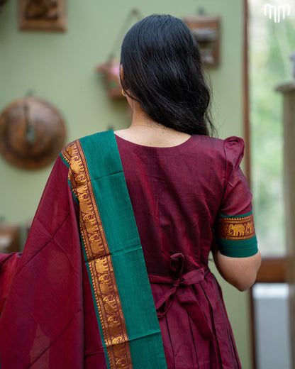 Narayanapet_V2 Maternity Maxi With Dupatta
