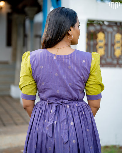 Sakshi_V1 Handloom Cotton Maternity Maxi with Full Cotton Lining