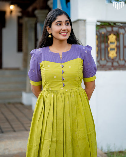 Sakshi_V2 Handloom Cotton Maternity Maxi with Full Cotton Lining