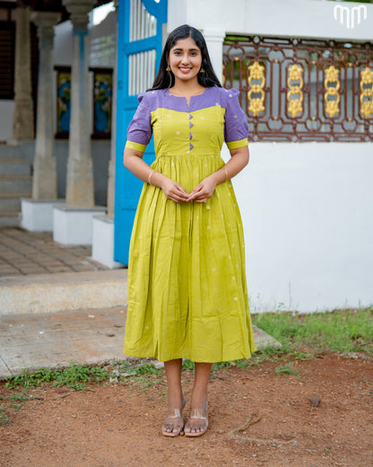 Sakshi_V2 Handloom Cotton Maternity Maxi with Full Cotton Lining