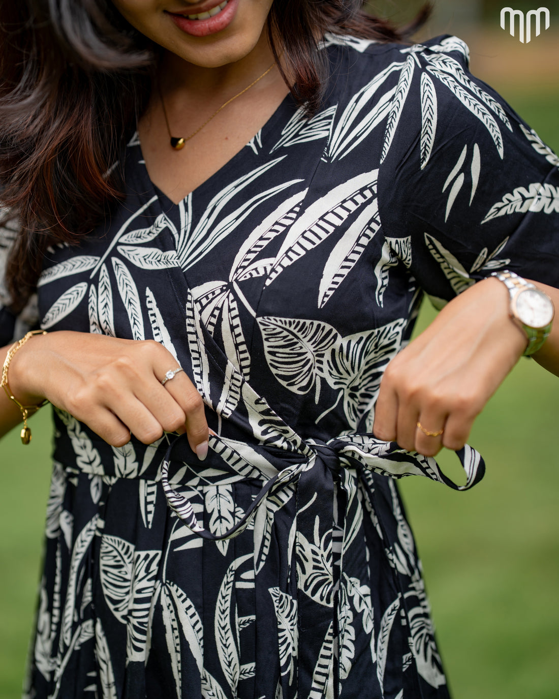 Black Wrap Maternity Maxi