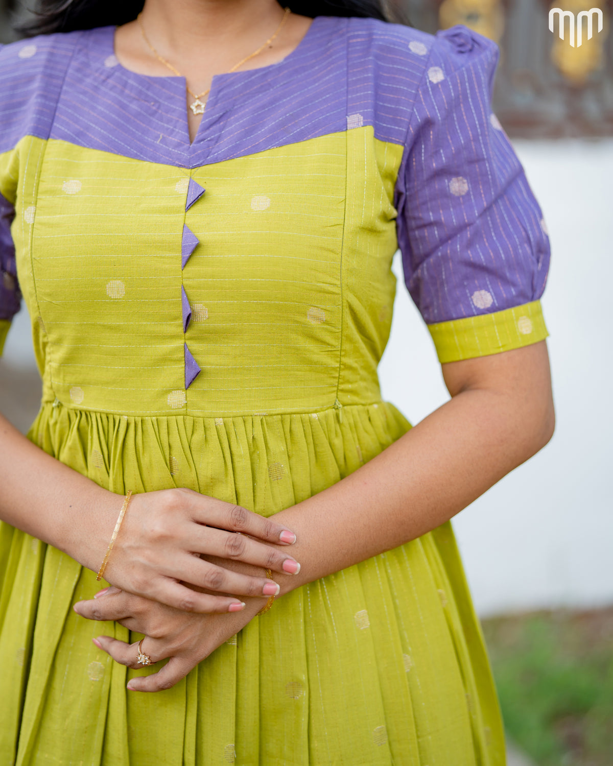 Sakshi_V2 Handloom Cotton Maternity Maxi with Full Cotton Lining