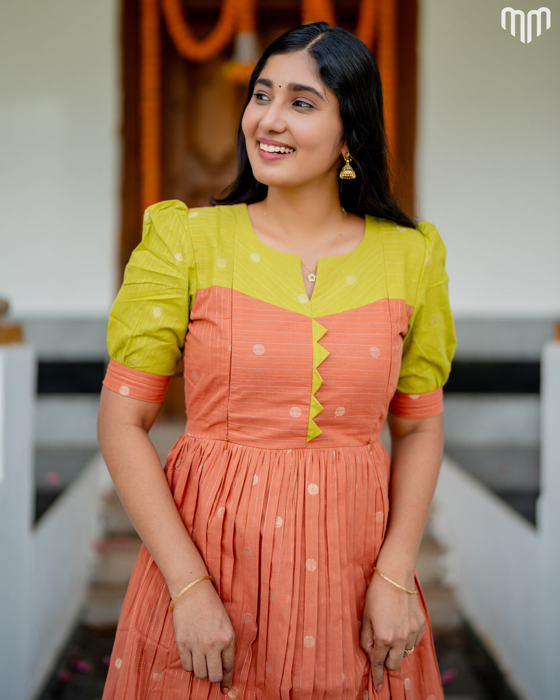Sakshi_V3 Handloom Cotton Maternity Maxi with Full Cotton Lining
