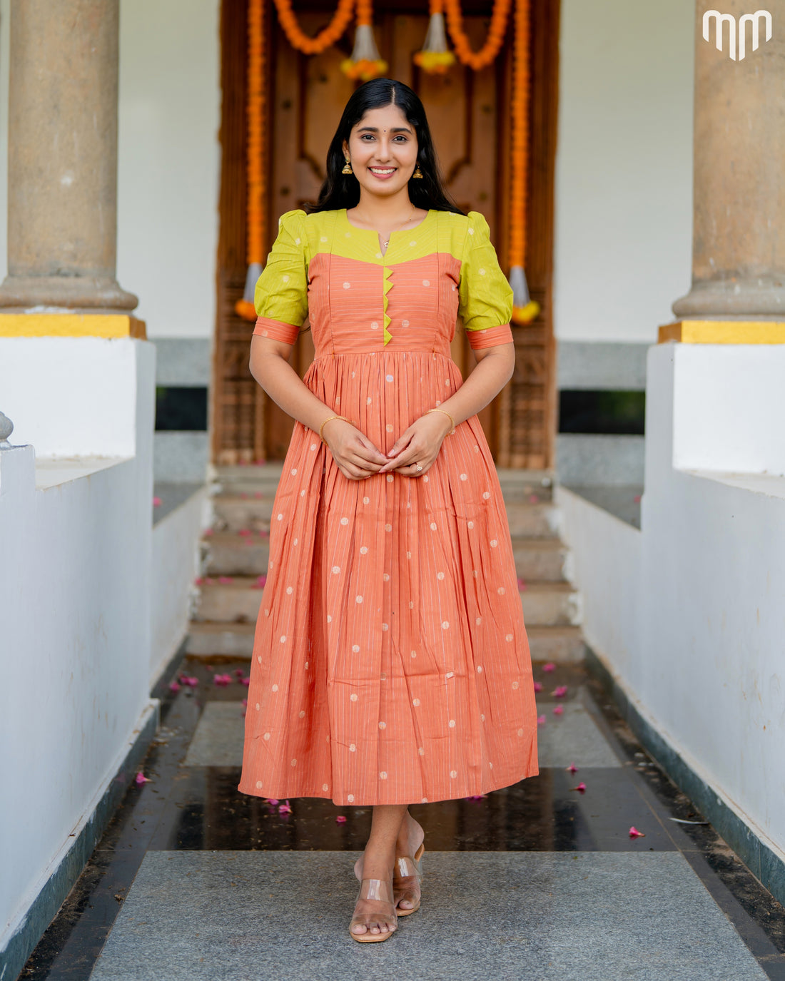 Sakshi_V3 Handloom Cotton Maternity Maxi with Full Cotton Lining