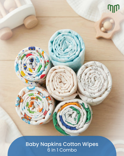 Cotton Wipes Small (Pack Of 6)