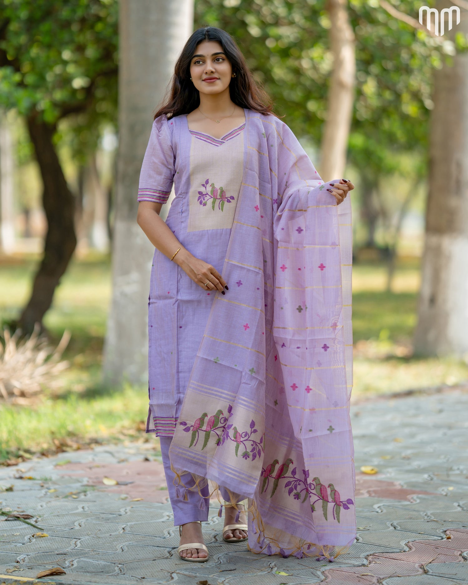 Purple-Iris Maternity Kurti Set