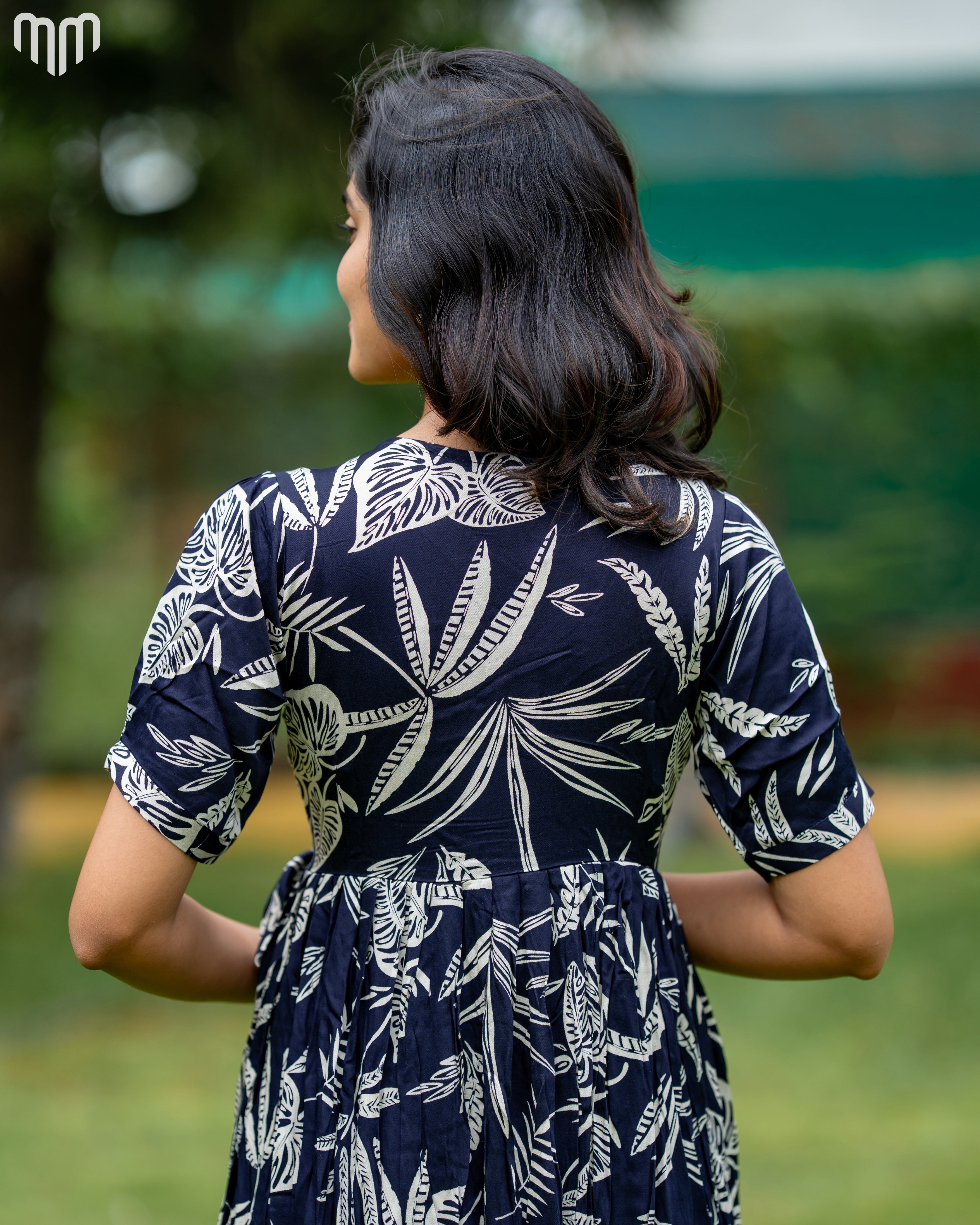 Navy Wrap Maternity Maxi