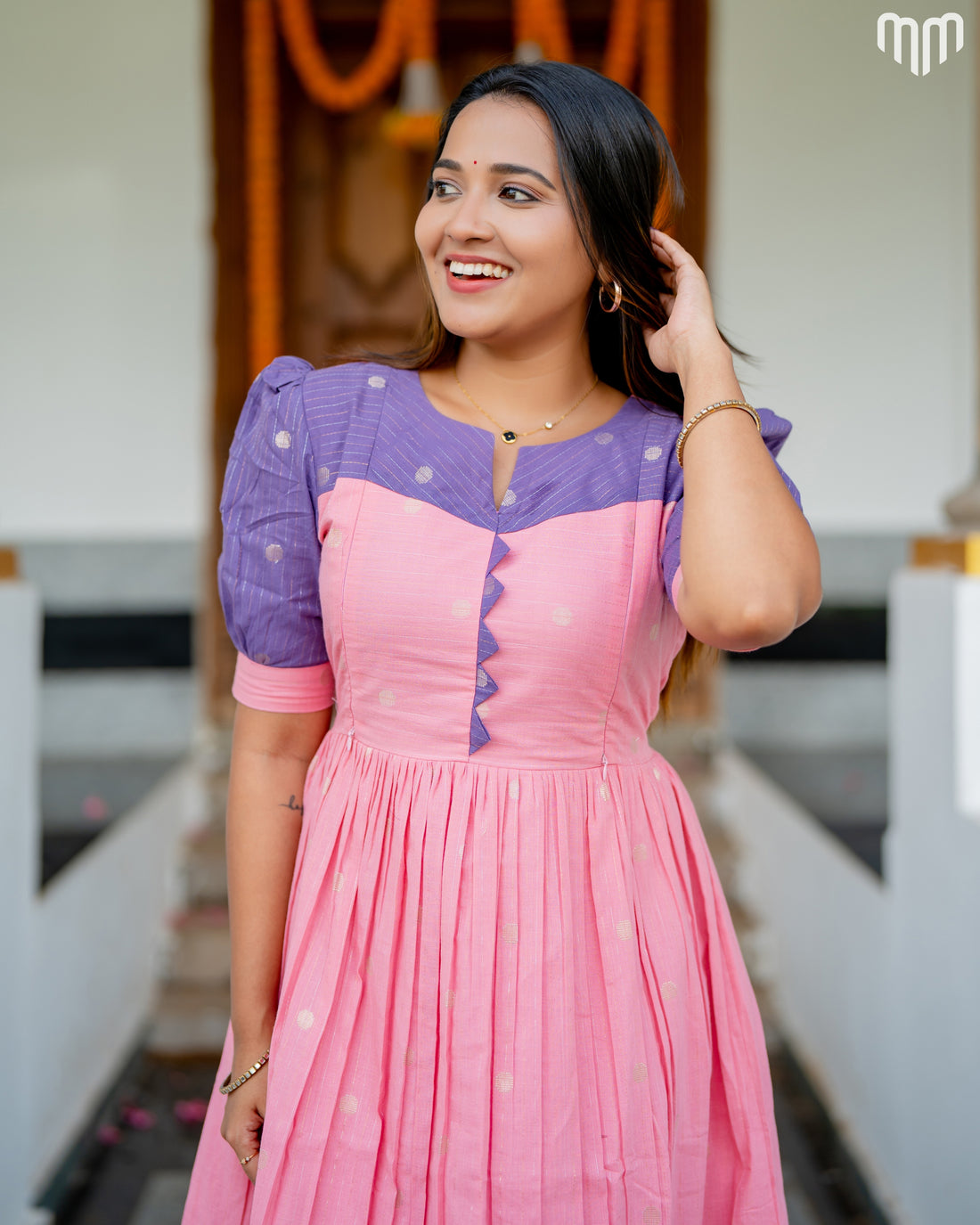 Sakshi_V4 Handloom Cotton Maternity Maxi with Full Cotton Lining