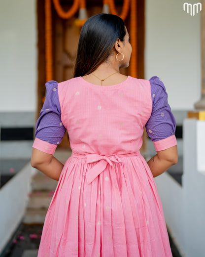 Sakshi_V4 Handloom Cotton Maternity Maxi with Full Cotton Lining