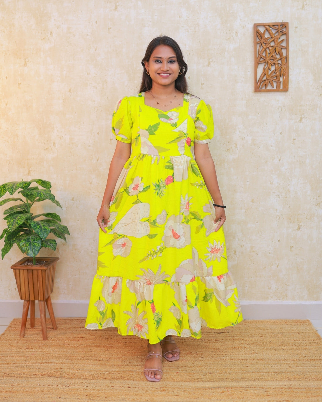 Yellow Bud Maxi with Lining [NON_FEEDING]
