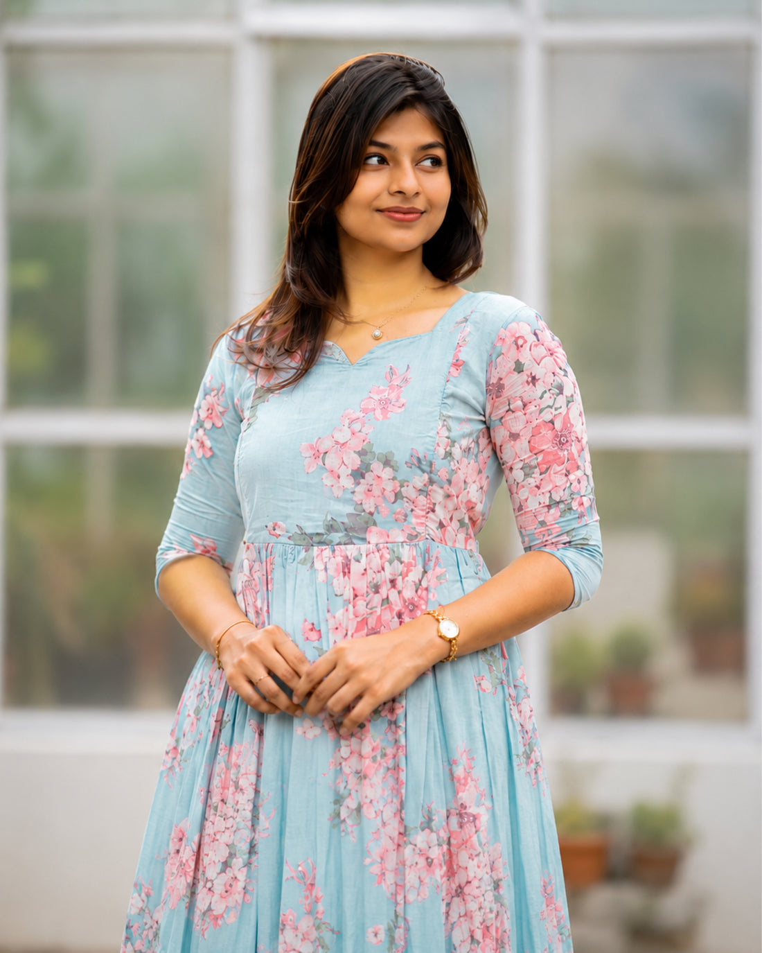 Blossom_Blue Maternity Maxi