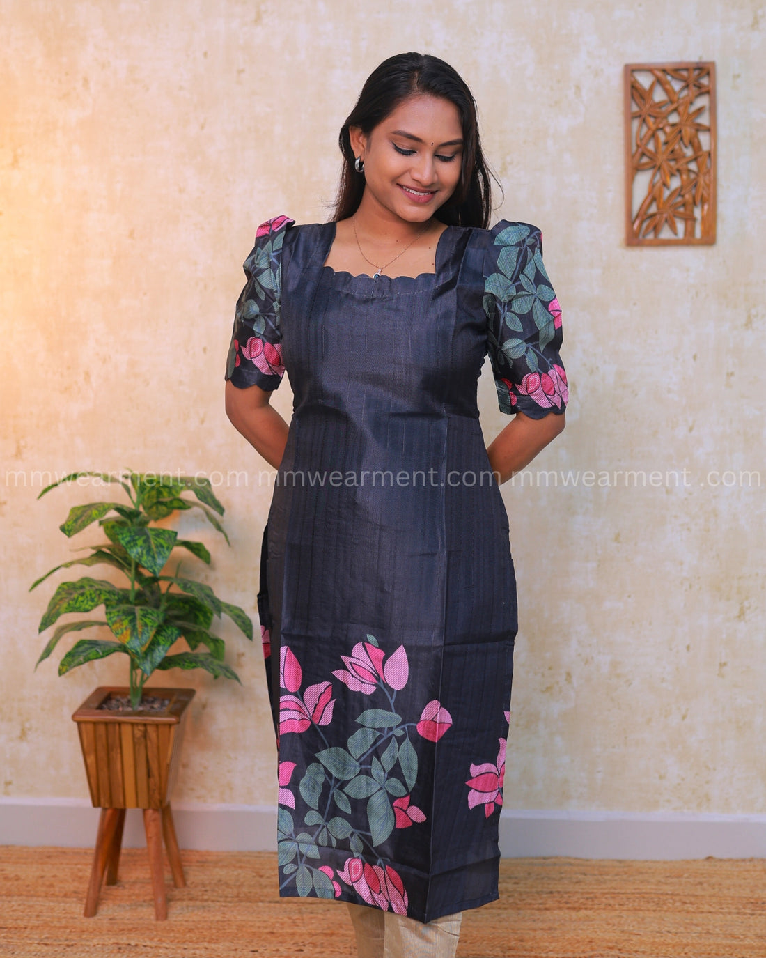 Pretty | Designer Silk Kurti [NON_FEEDING]
