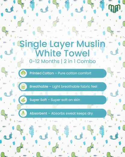 Muslin Cotton Swaddles - Pack of 2