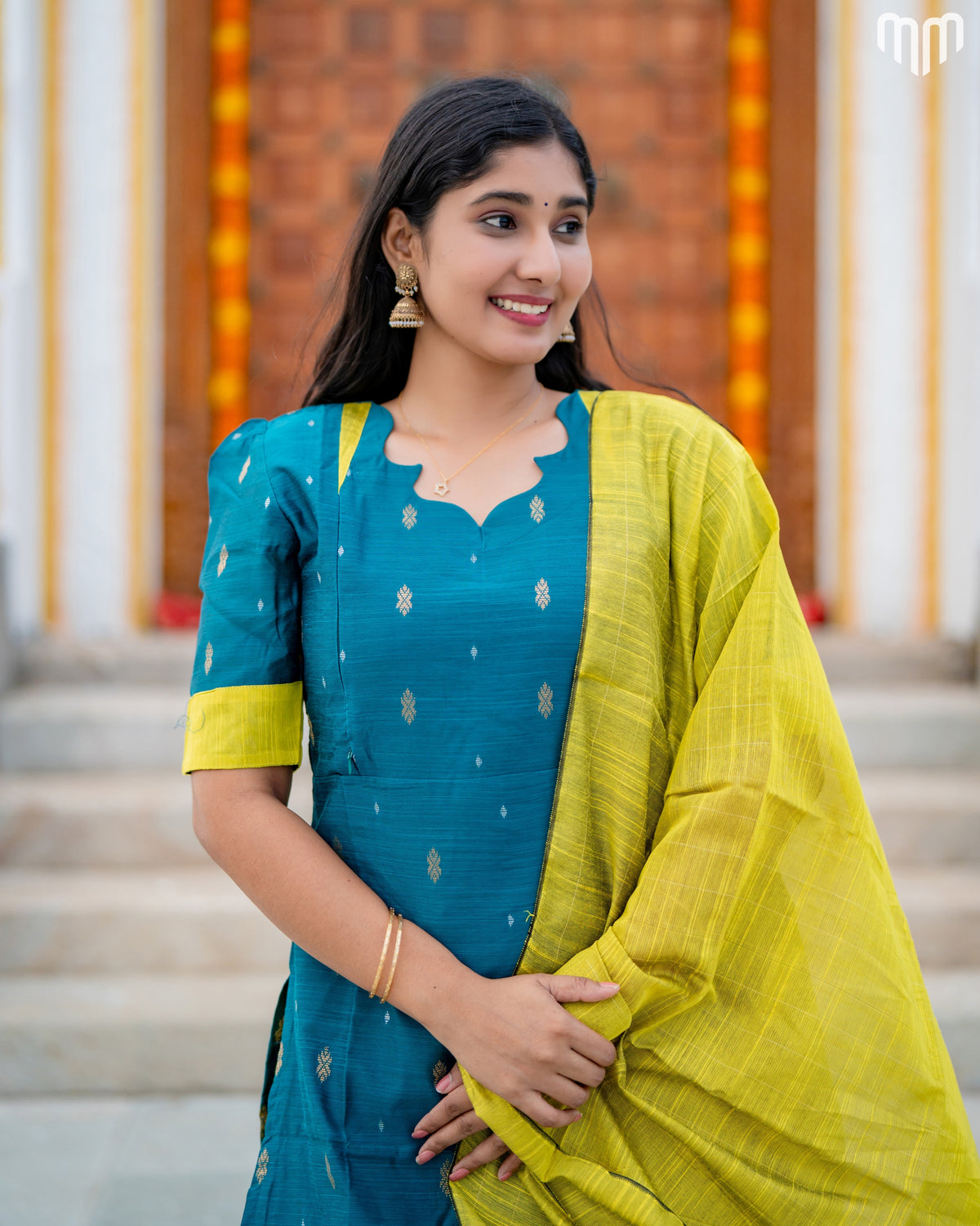Nairvi Premium Raw Silk Maternity Kurti Set with top cotton lining