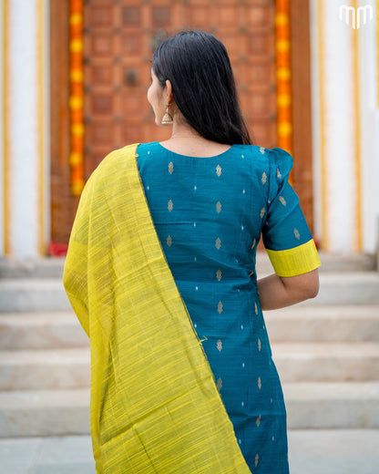 Nairvi Premium Raw Silk Maternity Kurti Set with top cotton lining