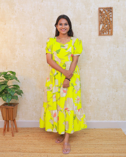Yellow Bud Maxi with Lining [NON_FEEDING]