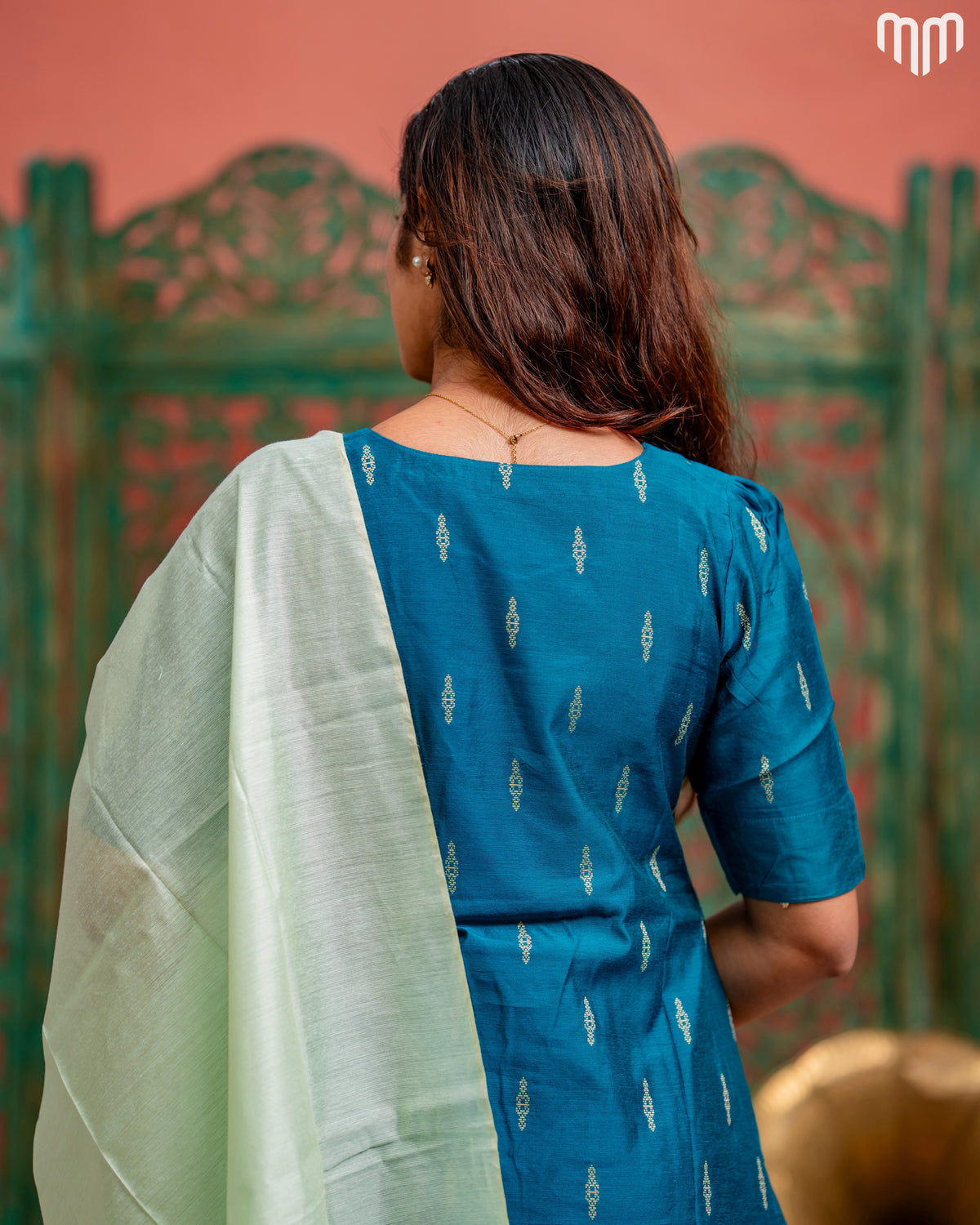 Radhai_Teal Maternity Kurti Set