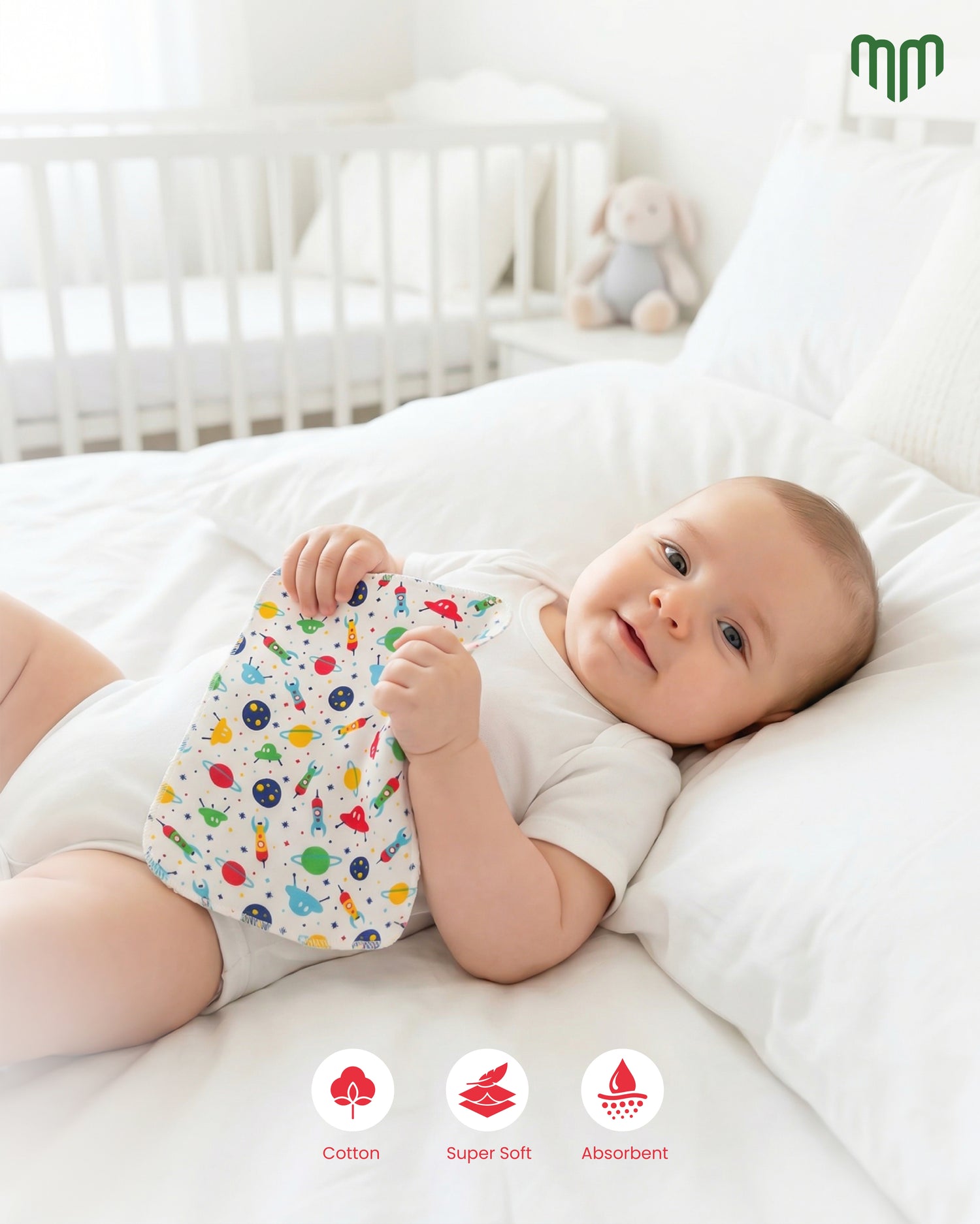 Cotton Wipes Small (Pack Of 6)