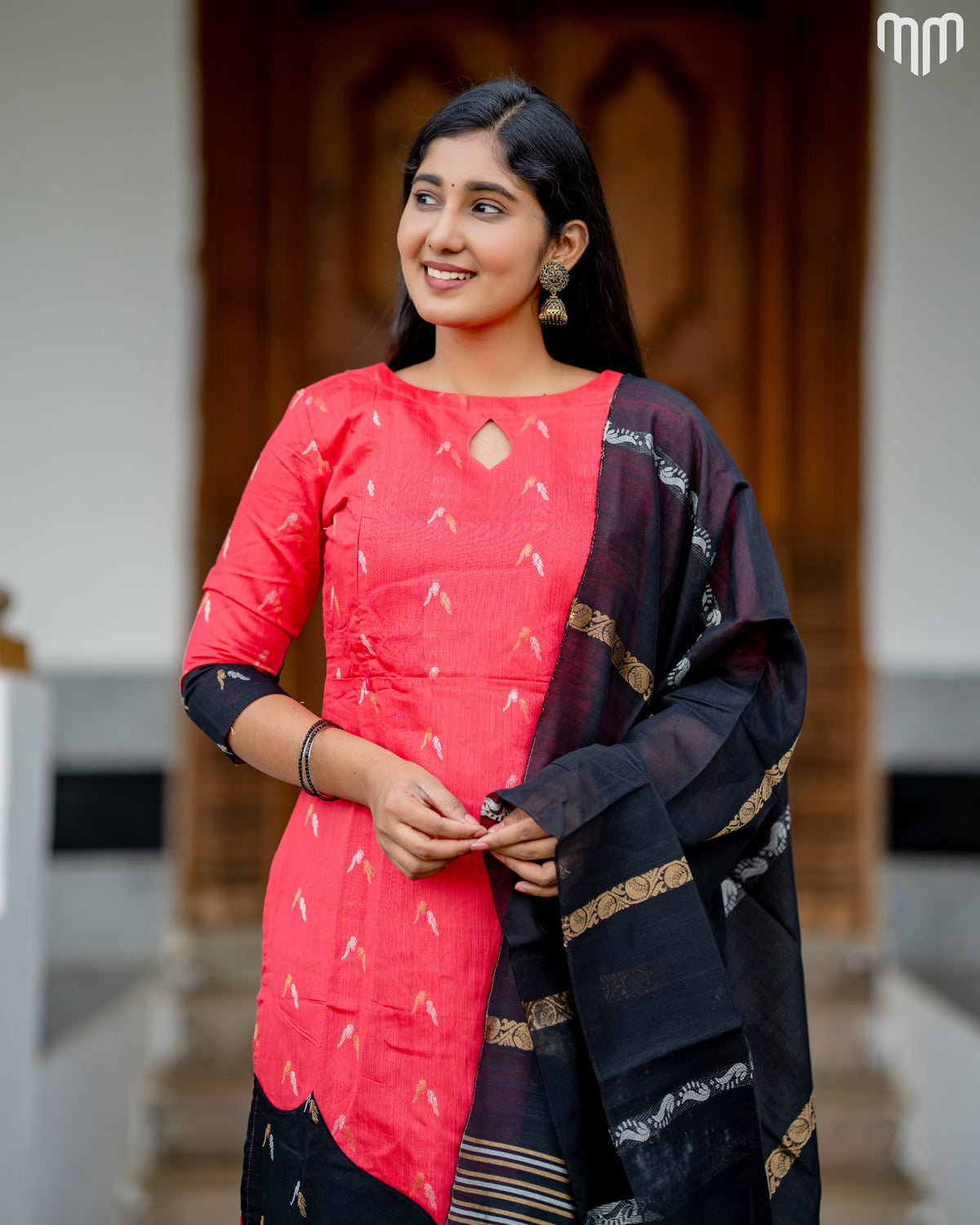 Siyara Premium Raw Silk Maternity Kurti Set with top cotton lining