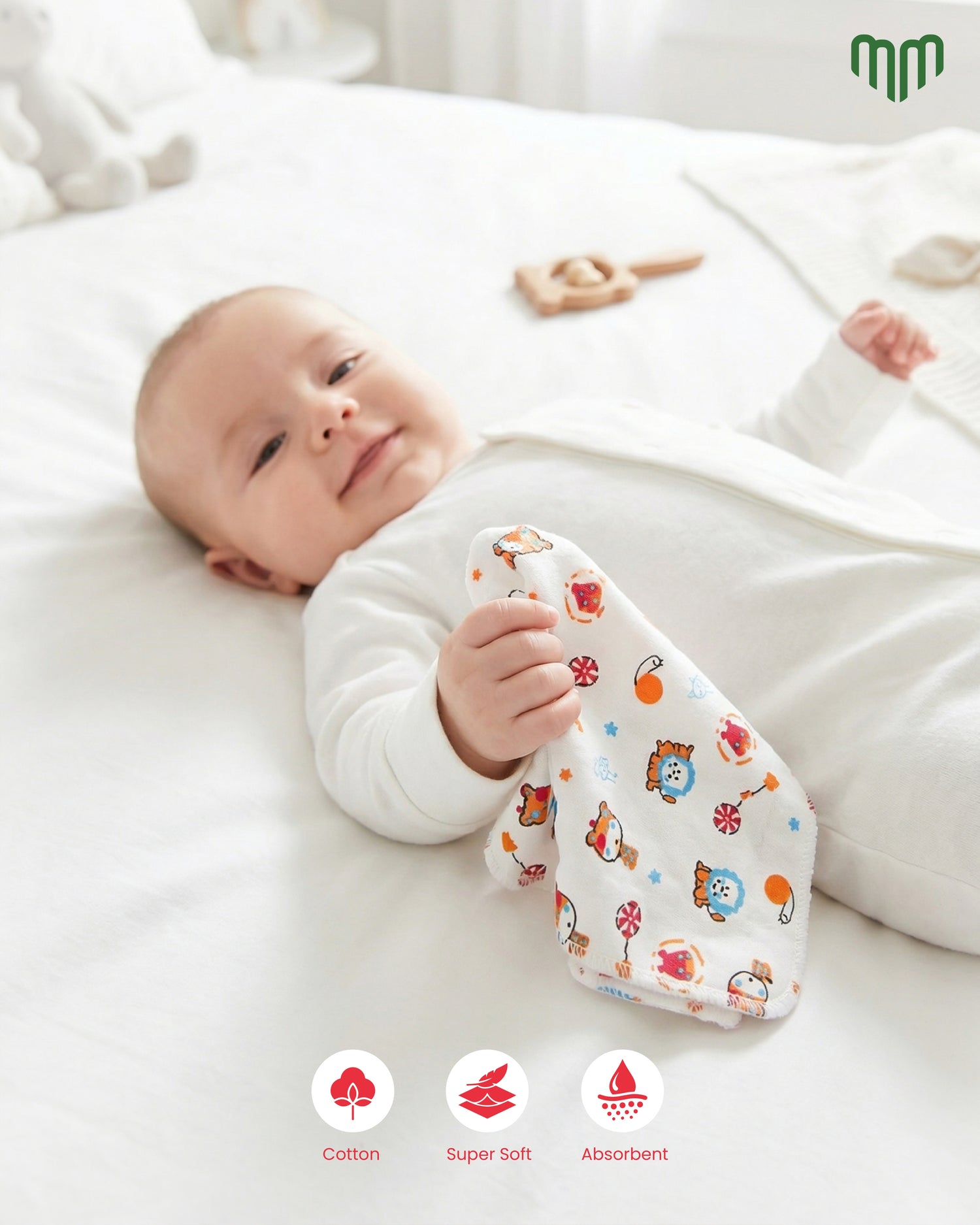 Cotton Wipes Small (Pack Of 6)