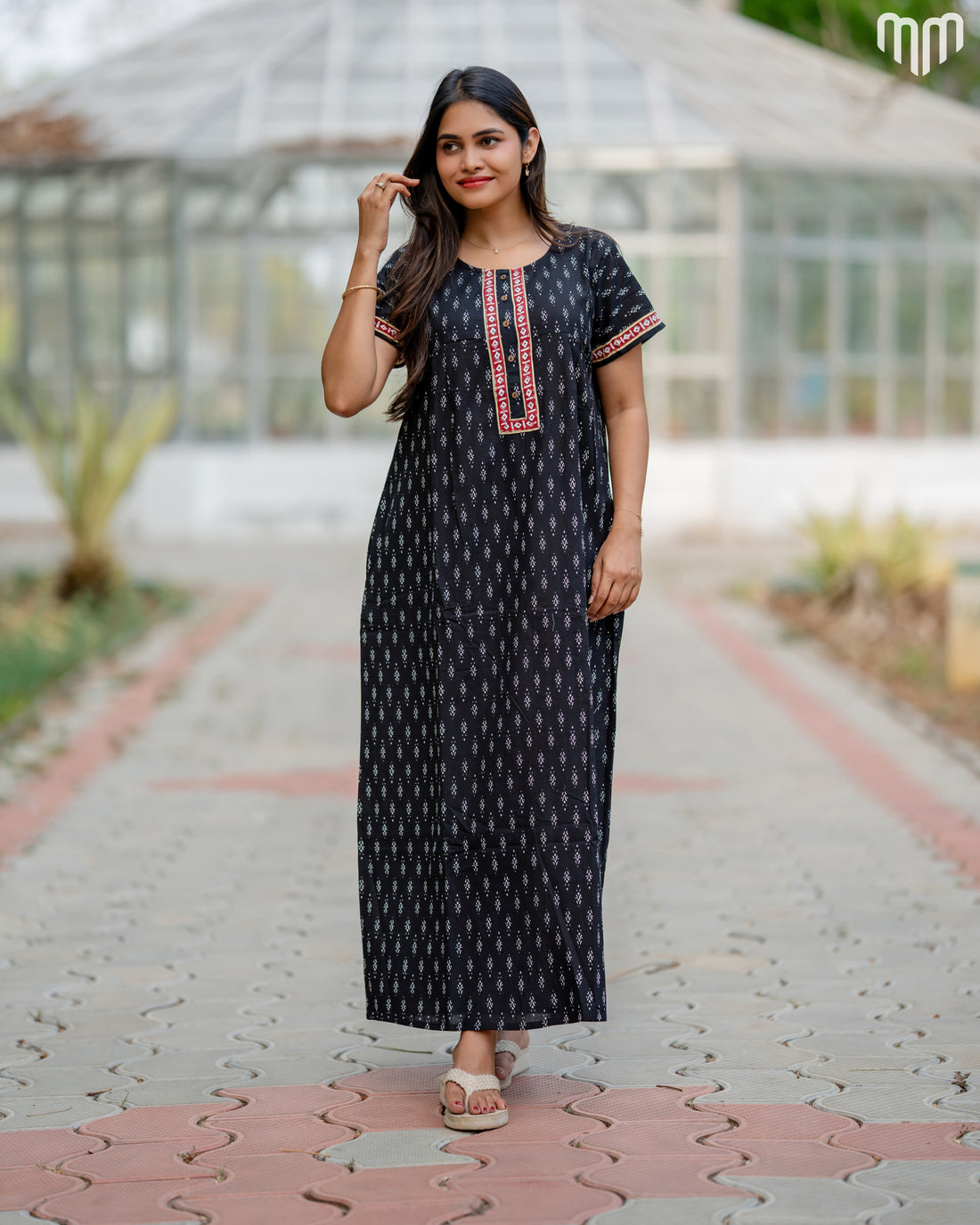 Kaira Cotton Essential Button-Up Nighty