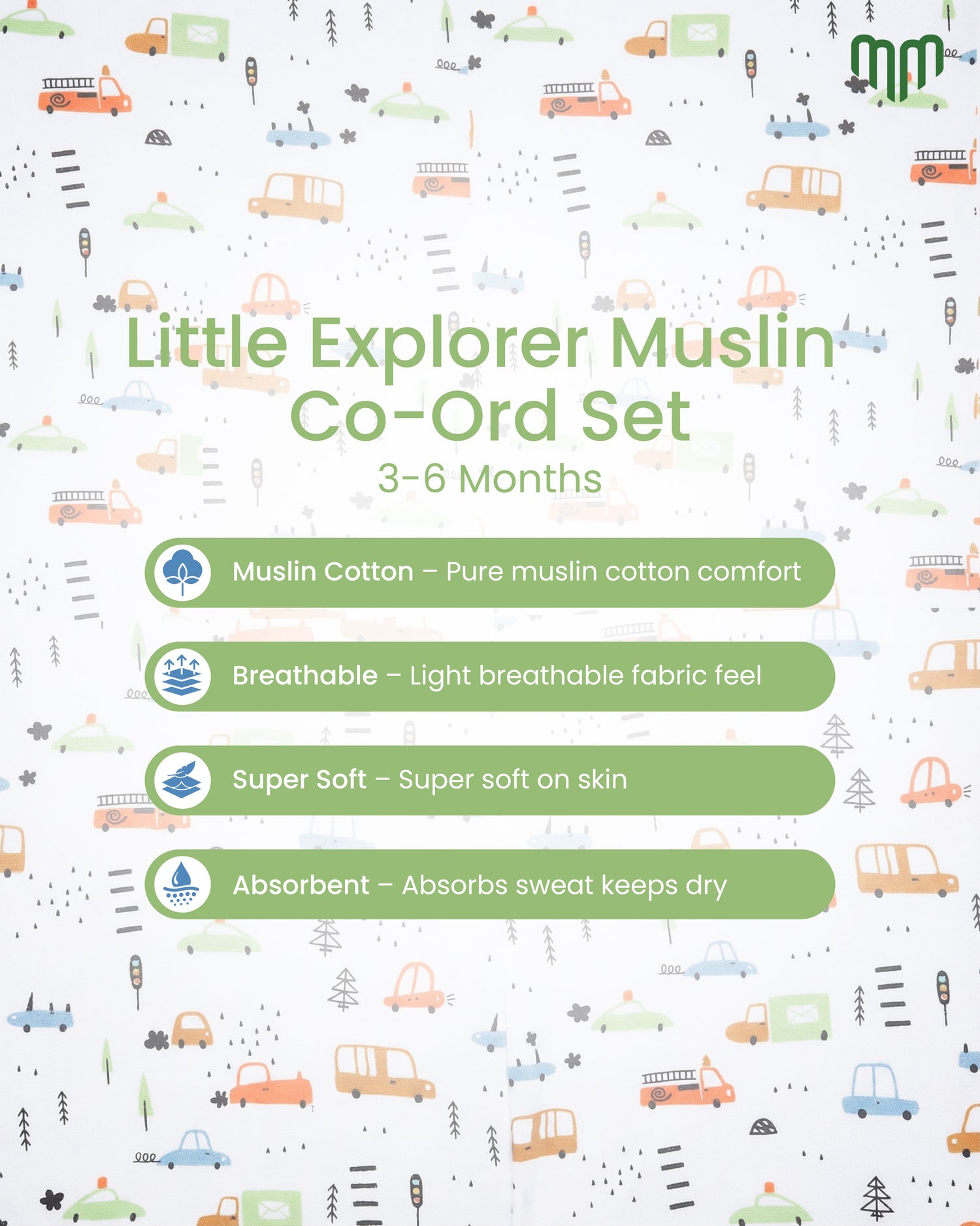 Little Explorer Muslin Co-ord set