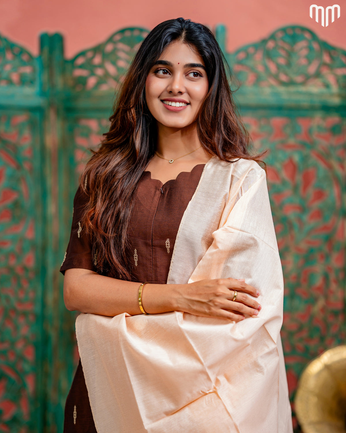 Radhai_Brown Maternity Kurti Set